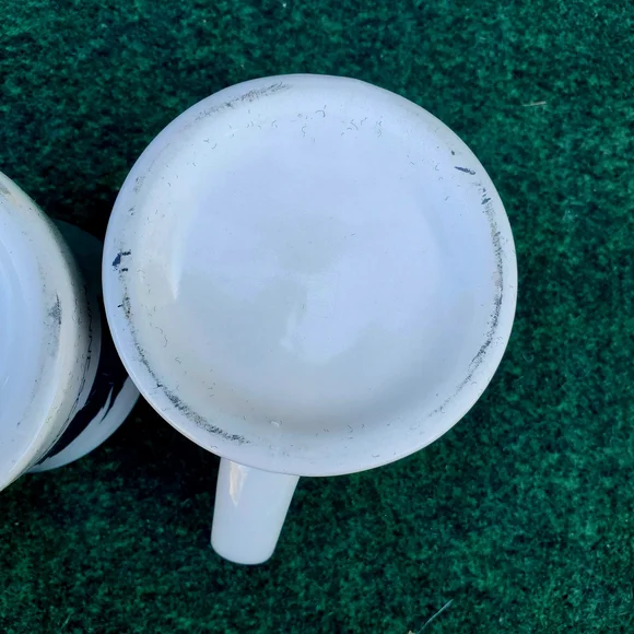 (2) VTG Minnesconsin Coffee Cup Mug Diner Heavy White/Black 12oz USA - Picture 10 of 11